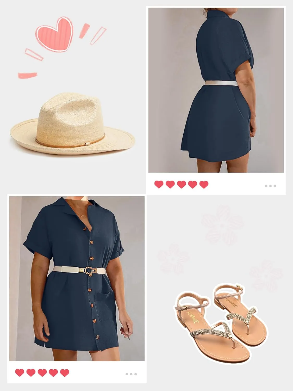ZAFUL Women's 2025 Summer Button Down Dress Pockets Short Sleeves V-Neck Collar Vacation Beach Cotton T Shirt Dresses