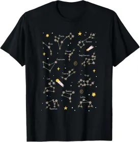 Zodiac Signs Star Constellations Astrology Astronomer Gift T-Shirt